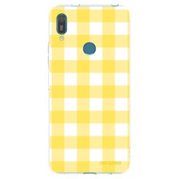 Átlátszó szilikon tok az alábbi mobiltelefonokra Huawei Y7 2019 - Gride lemon