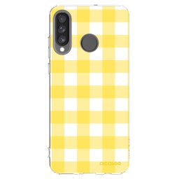 Átlátszó szilikon tok az alábbi mobiltelefonokra Huawei P30 Lite - Gride lemon