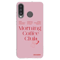Átlátszó szilikon tok az alábbi mobiltelefonokra Huawei P30 Lite - Morning