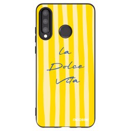 Fekete szilikon tok az alábbi mobiltelefonokra Huawei P30 Lite - Ladolcevita