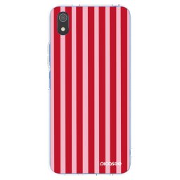 Átlátszó szilikon tok az alábbi mobiltelefonokra Xiaomi Redmi 7A - Lines red