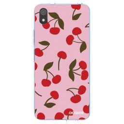 Átlátszó szilikon tok az alábbi mobiltelefonokra Xiaomi Redmi 7A - Cherry