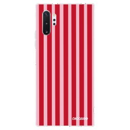 Átlátszó szilikon tok az alábbi mobiltelefonokra Samsung Galaxy Note 10+ N975F - Lines red