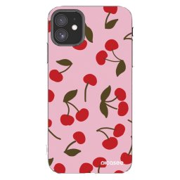 Átlátszó szilikon tok az alábbi mobiltelefonokra Apple iPhone 11 - Cherry