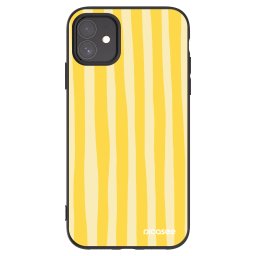 Fekete szilikon tok az alábbi mobiltelefonokra Apple iPhone 11 - Lines lemon