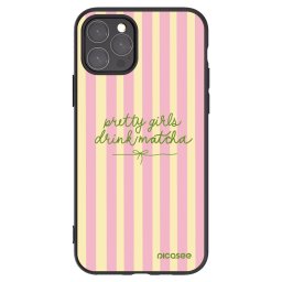 Fekete szilikon tok az alábbi mobiltelefonokra Apple iPhone 11 Pro - Pretty matcha
