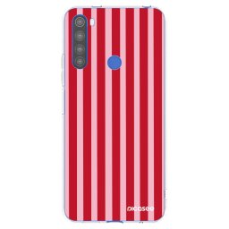 Átlátszó szilikon tok az alábbi mobiltelefonokra Xiaomi Redmi Note 8T - Lines red