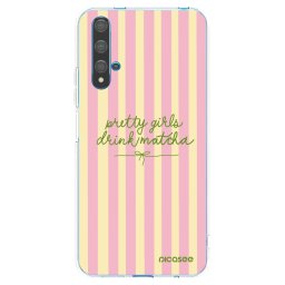 Átlátszó szilikon tok az alábbi mobiltelefonokra Huawei Nova 5T - Pretty matcha