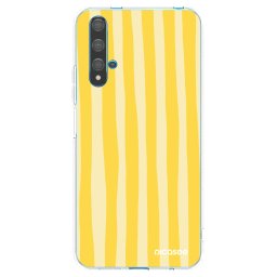 Átlátszó szilikon tok az alábbi mobiltelefonokra Huawei Nova 5T - Lines lemon