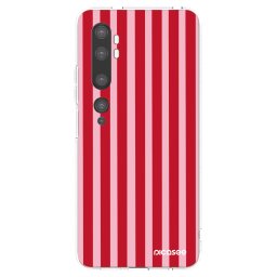 Átlátszó szilikon tok az alábbi mobiltelefonokra Xiaomi Mi Note 10 (Pro) - Lines red