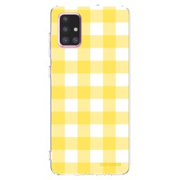 Átlátszó szilikon tok az alábbi mobiltelefonokra Samsung Galaxy A71 A715F - Gride lemon