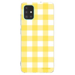 Átlátszó szilikon tok az alábbi mobiltelefonokra Samsung Galaxy A51 A515F - Gride lemon
