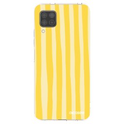 Átlátszó szilikon tok az alábbi mobiltelefonokra Huawei P40 Lite - Lines lemon