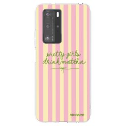 Átlátszó szilikon tok az alábbi mobiltelefonokra Huawei P40 Pro - Pretty matcha