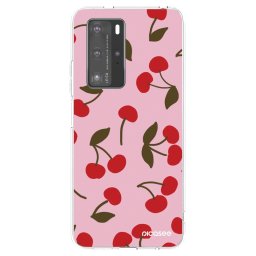Átlátszó szilikon tok az alábbi mobiltelefonokra Huawei P40 Pro - Cherry