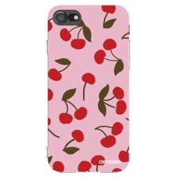 Átlátszó szilikon tok az alábbi mobiltelefonokra Apple iPhone SE 2020 - Cherry