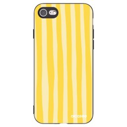 Fekete szilikon tok az alábbi mobiltelefonokra Apple iPhone SE 2020 - Lines lemon