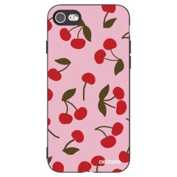 Fekete szilikon tok az alábbi mobiltelefonokra Apple iPhone SE 2020 - Cherry