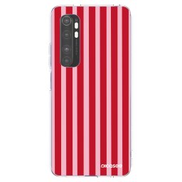 Átlátszó szilikon tok az alábbi mobiltelefonokra Xiaomi Mi Note 10 Lite - Lines red