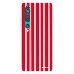 Átlátszó szilikon tok az alábbi mobiltelefonokra Xiaomi Mi 10 - Lines red