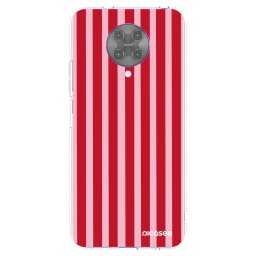 Átlátszó szilikon tok az alábbi mobiltelefonokra Xiaomi Poco F2 Pro - Lines red