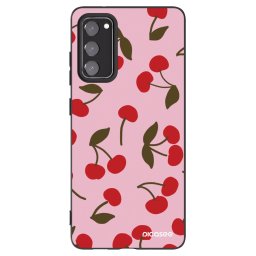 Fekete szilikon tok az alábbi mobiltelefonokra Samsung Galaxy S20 FE - Cherry