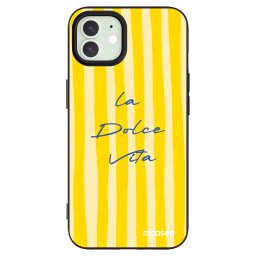 Fekete szilikon tok az alábbi mobiltelefonokra Apple iPhone 12 - Ladolcevita