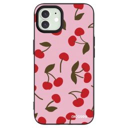 Fekete szilikon tok az alábbi mobiltelefonokra Apple iPhone 12 - Cherry
