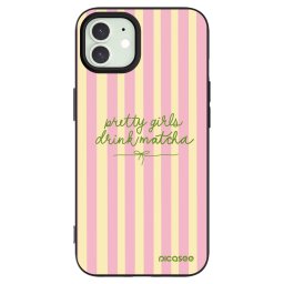 Fekete szilikon tok az alábbi mobiltelefonokra Apple iPhone 12 Pro - Pretty matcha
