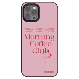 Fekete szilikon tok az alábbi mobiltelefonokra Apple iPhone 12 Pro Max - Morning