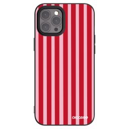 Fekete szilikon tok az alábbi mobiltelefonokra Apple iPhone 12 Pro Max - Lines red