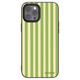 Fekete szilikon tok az alábbi mobiltelefonokra Apple iPhone 12 Pro Max - Lines Matcha