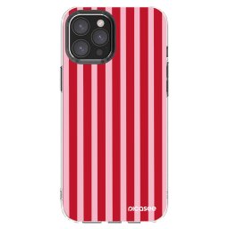 Átlátszó szilikon tok az alábbi mobiltelefonokra Apple iPhone 12 Pro Max - Lines red