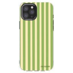 Átlátszó szilikon tok az alábbi mobiltelefonokra Apple iPhone 12 Pro Max - Lines Matcha