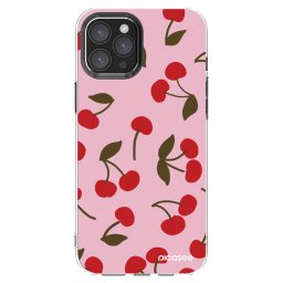 Átlátszó szilikon tok az alábbi mobiltelefonokra Apple iPhone 12 Pro Max - Cherry