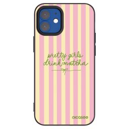Fekete szilikon tok az alábbi mobiltelefonokra Apple iPhone 12 mini - Pretty matcha