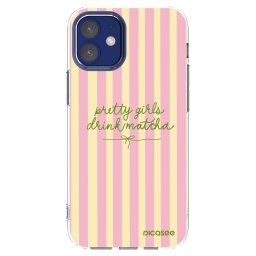 Átlátszó szilikon tok az alábbi mobiltelefonokra Apple iPhone 12 mini - Pretty matcha
