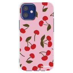 Átlátszó szilikon tok az alábbi mobiltelefonokra Apple iPhone 12 mini - Cherry