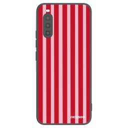 Fekete szilikon tok az alábbi mobiltelefonokra Sony Xperia 10 II - Lines red