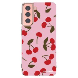 Átlátszó szilikon tok az alábbi mobiltelefonokra Samsung Galaxy S21 5G G991B - Cherry