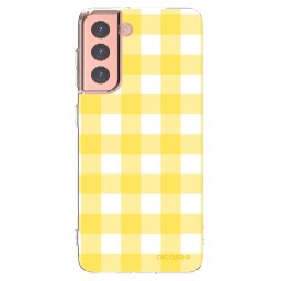 Átlátszó szilikon tok az alábbi mobiltelefonokra Samsung Galaxy S21 5G G991B - Gride lemon