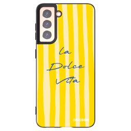 Fekete szilikon tok az alábbi mobiltelefonokra Samsung Galaxy S21 5G G991B - Ladolcevita