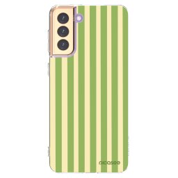 Átlátszó szilikon tok az alábbi mobiltelefonokra Samsung Galaxy S21+ 5G G996F - Lines Matcha