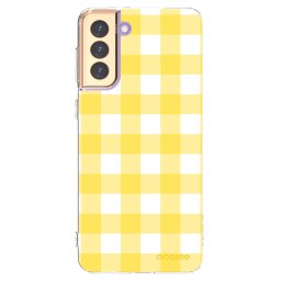 Átlátszó szilikon tok az alábbi mobiltelefonokra Samsung Galaxy S21+ 5G G996F - Gride lemon
