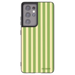 Fekete szilikon tok az alábbi mobiltelefonokra Samsung Galaxy S21 Ultra 5G G998B - Lines Matcha