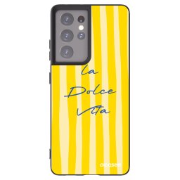 Fekete szilikon tok az alábbi mobiltelefonokra Samsung Galaxy S21 Ultra 5G G998B - Ladolcevita