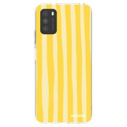Átlátszó szilikon tok az alábbi mobiltelefonokra Xiaomi Poco M3 - Lines lemon
