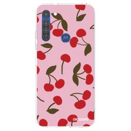 Átlátszó szilikon tok az alábbi mobiltelefonokra Motorola Moto G8 - Cherry