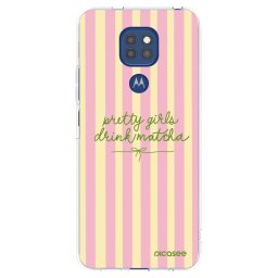 Átlátszó szilikon tok az alábbi mobiltelefonokra Motorola Moto G9 Play - Pretty matcha