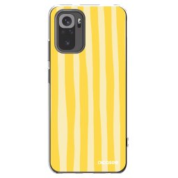 Átlátszó szilikon tok az alábbi mobiltelefonokra Xiaomi Redmi Note 10 - Lines lemon